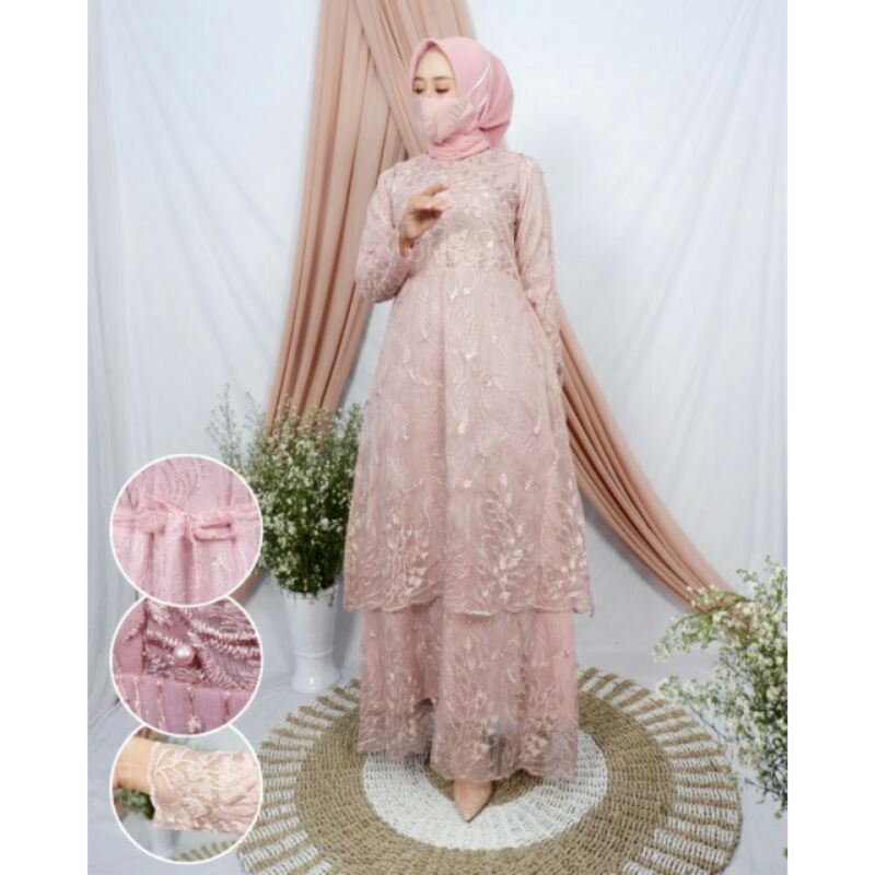 GAMIS TINGKAT GAMIS MUTIARA TILLE MODERN GAMIS PESTA GAMIS MUSLIM