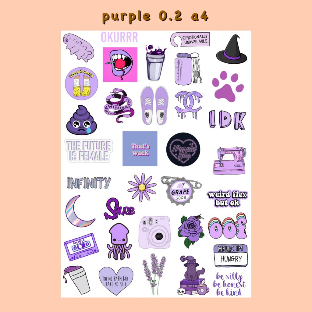 

STICKER TUMBLR PURPLE 0.2 A4