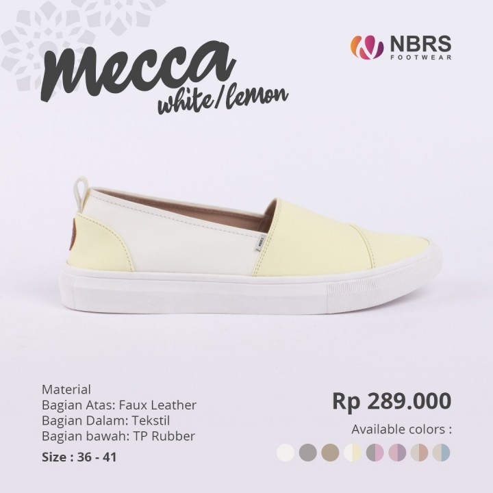 Nibras Footwear Sepatu MECCA wanita Casual kekinian ootd polos