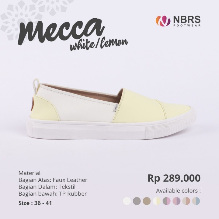 Nibras Footwear Sepatu MECCA wanita Casual kekinian ootd polos