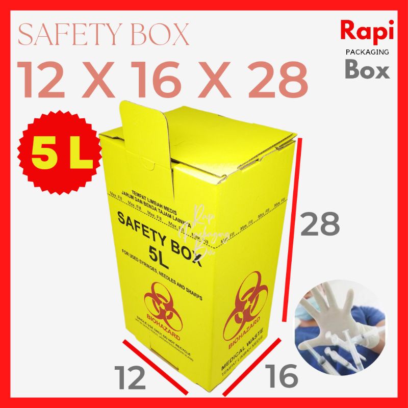 Jual Safety Box Medis 5 L Box Limbah Medis Kardus Limbah Medis
