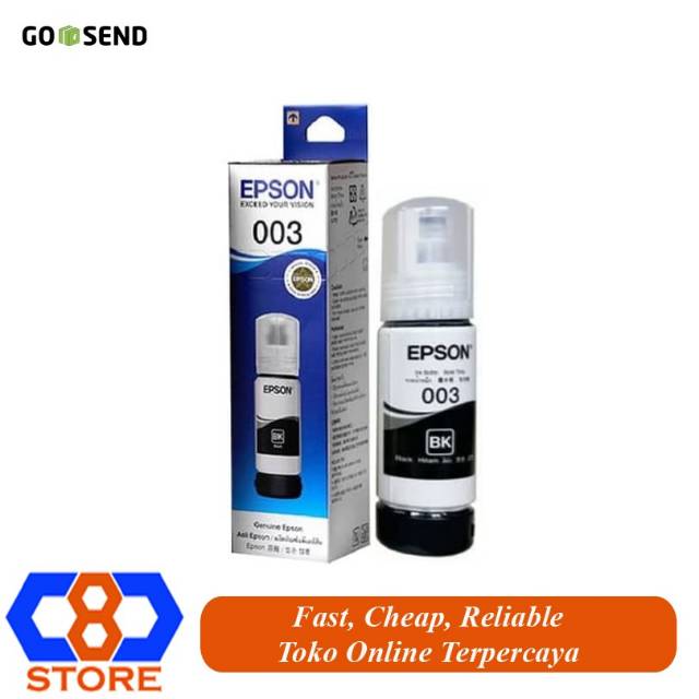 TINTA EPSON ORIGINAL 003 L1110 L3100 L3101 L3110 L3150 L5190 BLACK