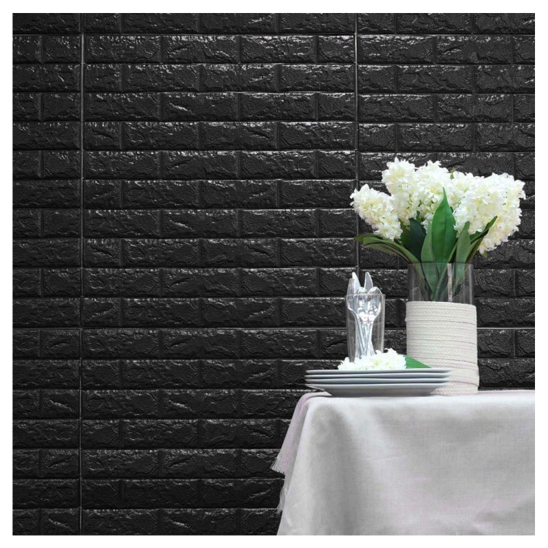 Wallpaper dinding 3D brickfoam modern  ukuran 38cm x 77CM Lapak wallpaper-3