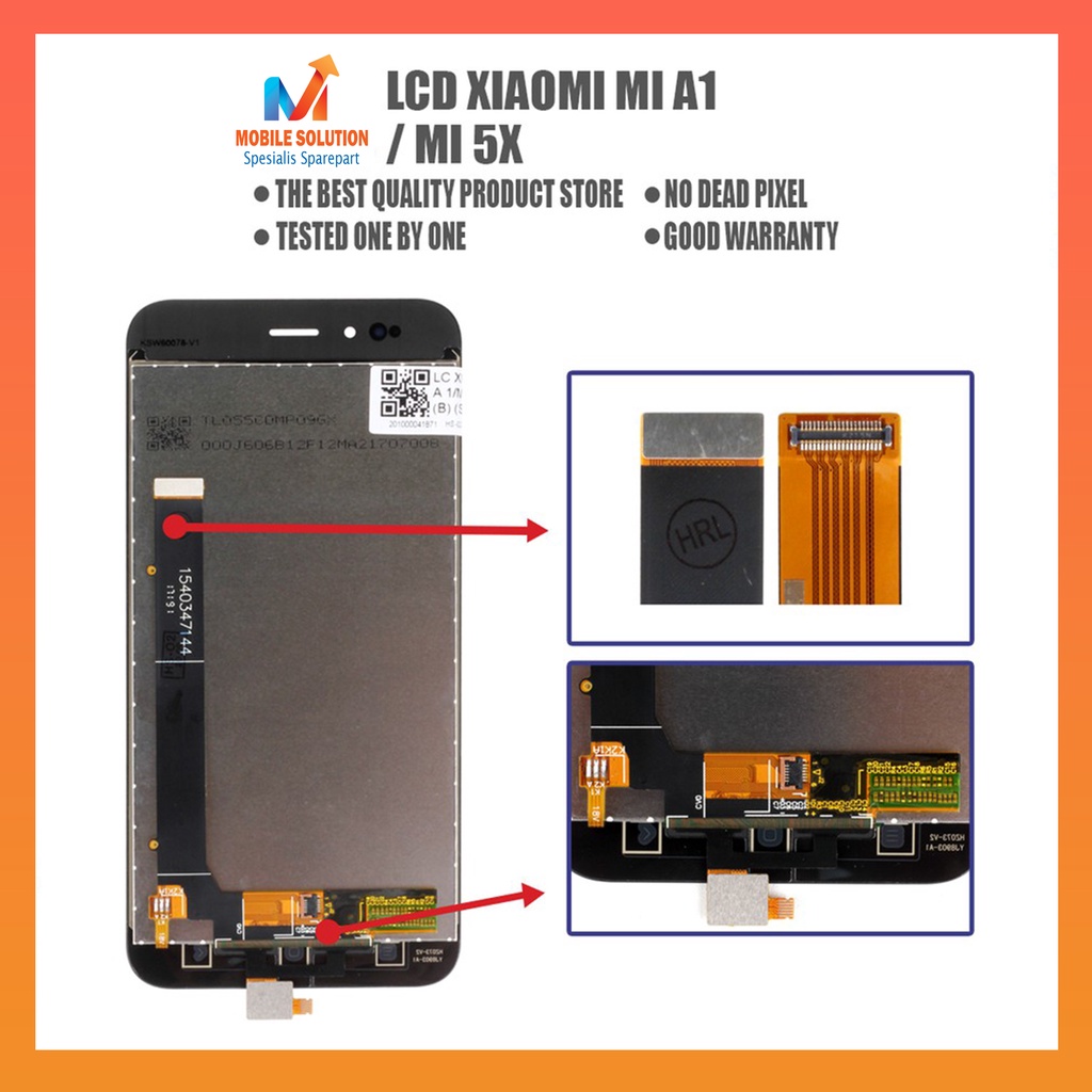 Grosir LCD Xiaomi MI A1  LCD Xiaomi MI 5X Fullset Touchscreen ORIGINAL 100% + Packing / Bubbel