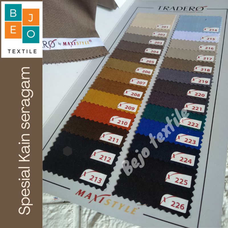 Tradero maxistyle kain seragam Polri Pemda Bpn Satpam Kejaksaan Lapas Depkes