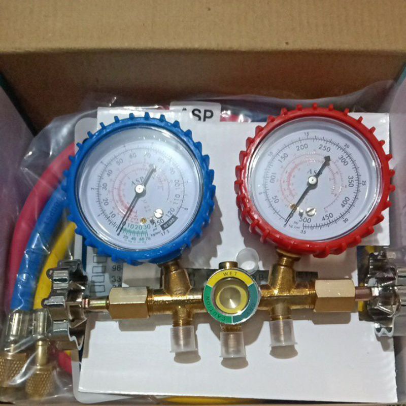 Testing manifold lengkap siap pake/manifold pengisian freon ac