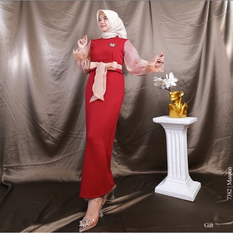 DRESS LUSIA MK/GIFT DRESS LEBARAN GAMIS LEBARAN/GIFT DRESS/QUELLA PEARL/LUSIA PEARL/GAMIS BUSUI/GAMI