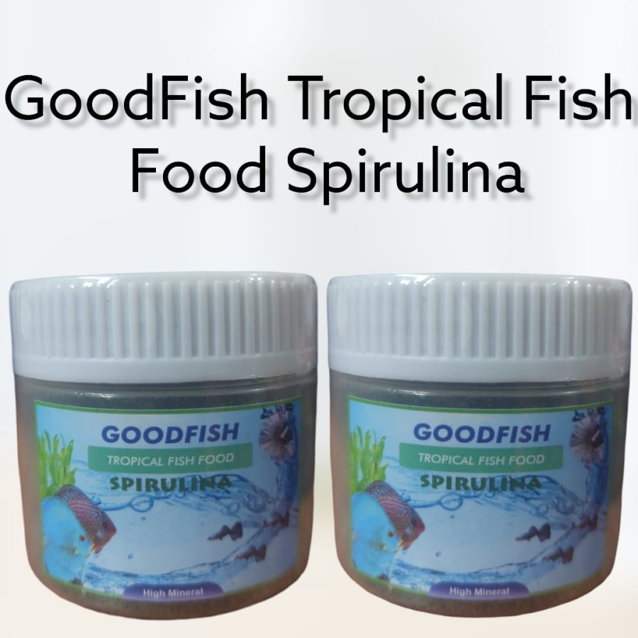 MAKANAN CUPANG HIAS GUPPY GOODFISH TROPICAL FISH FOOD SPIRULINA 80 gram