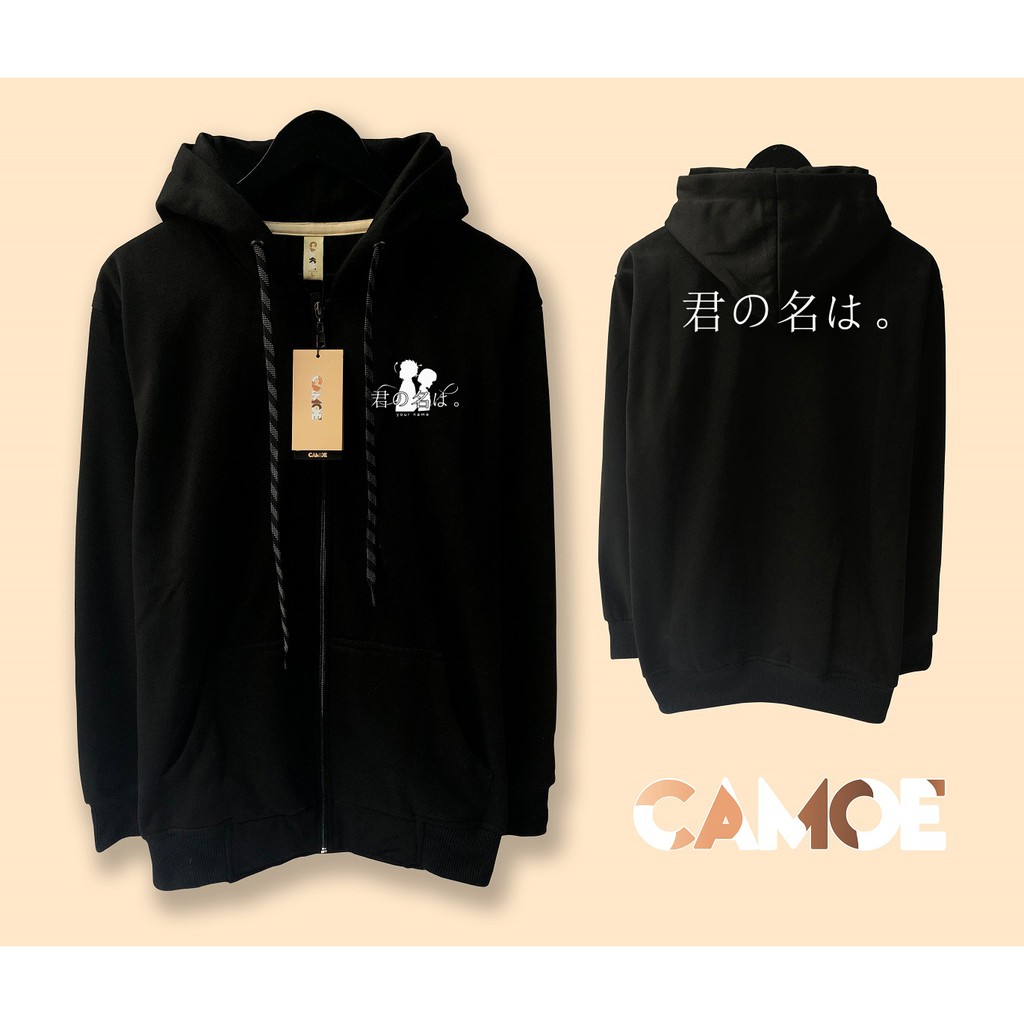 Jaket Hoodie Zipper desain Kimi No Nawa anime your name jepang