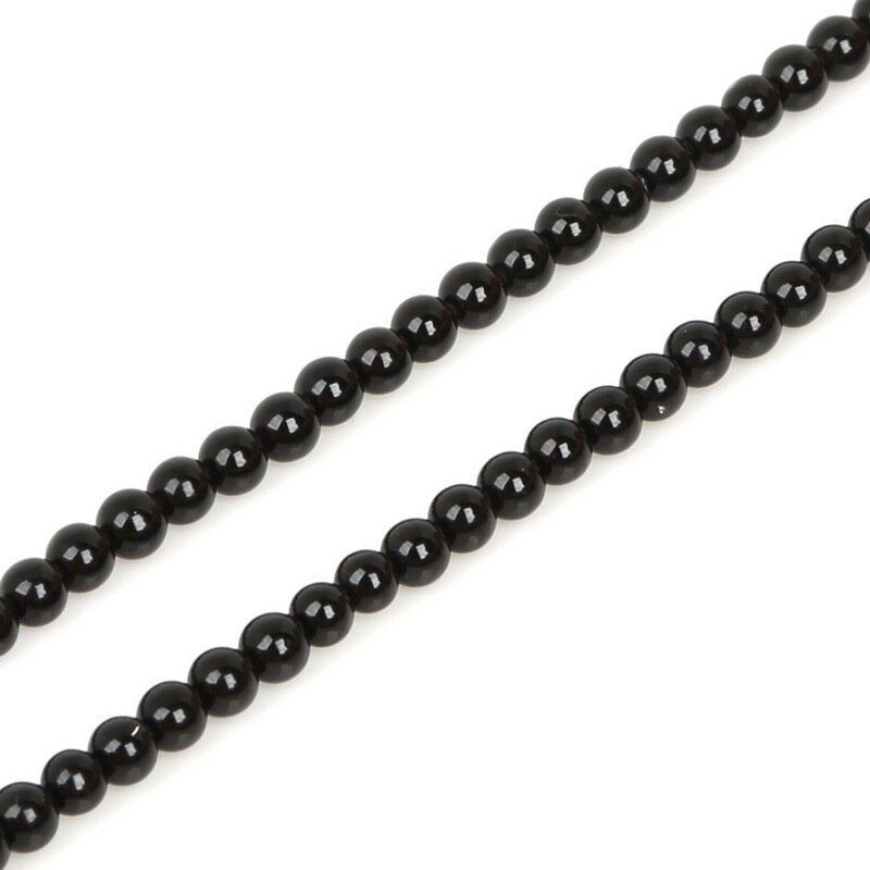 Batu Black Onyx Hitam 4-12mm Untuk Bahan Gelang Kalung Tasbih