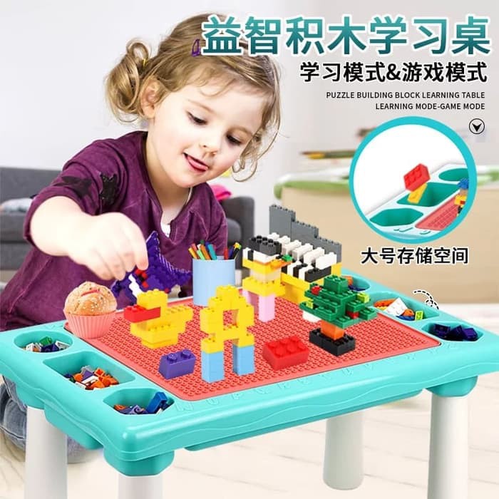 Mainan Set Lego Meja ~ TABLE BUILDING BLOCK COMPATIBLE 300pcs