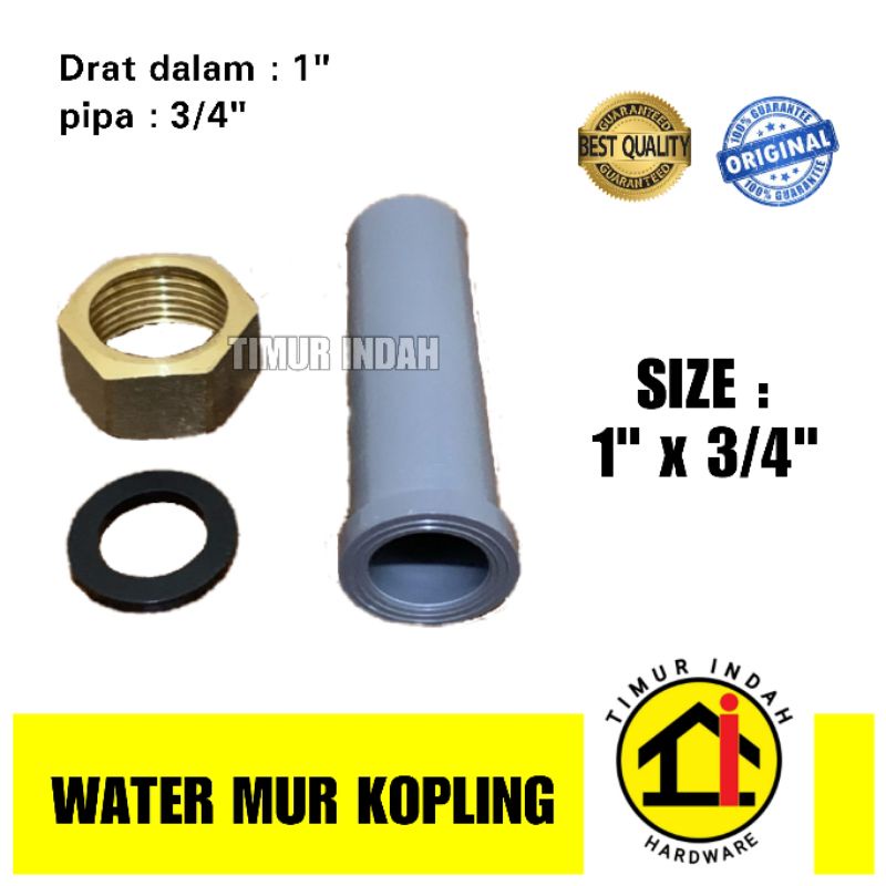 Water Mur Kopling Sanyo komplit 1" ( MUR KUNINGAN )