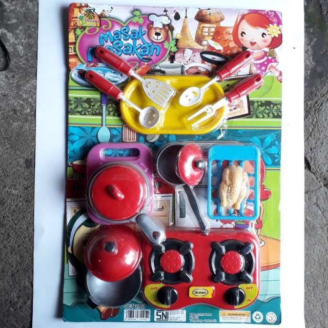 MASAK MASAKAN LENGKAP BESAR - MAINAN ANAK CAFE SET