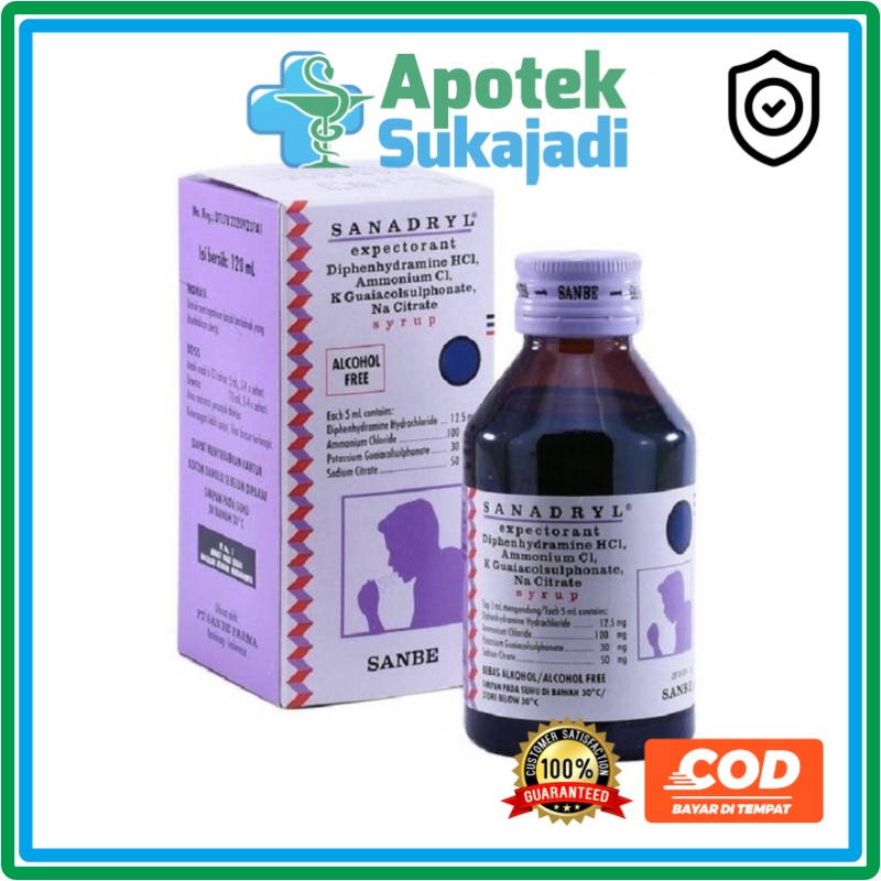 Sanadryl expectorant sirup 60 ml ( obat batuk berdahak )