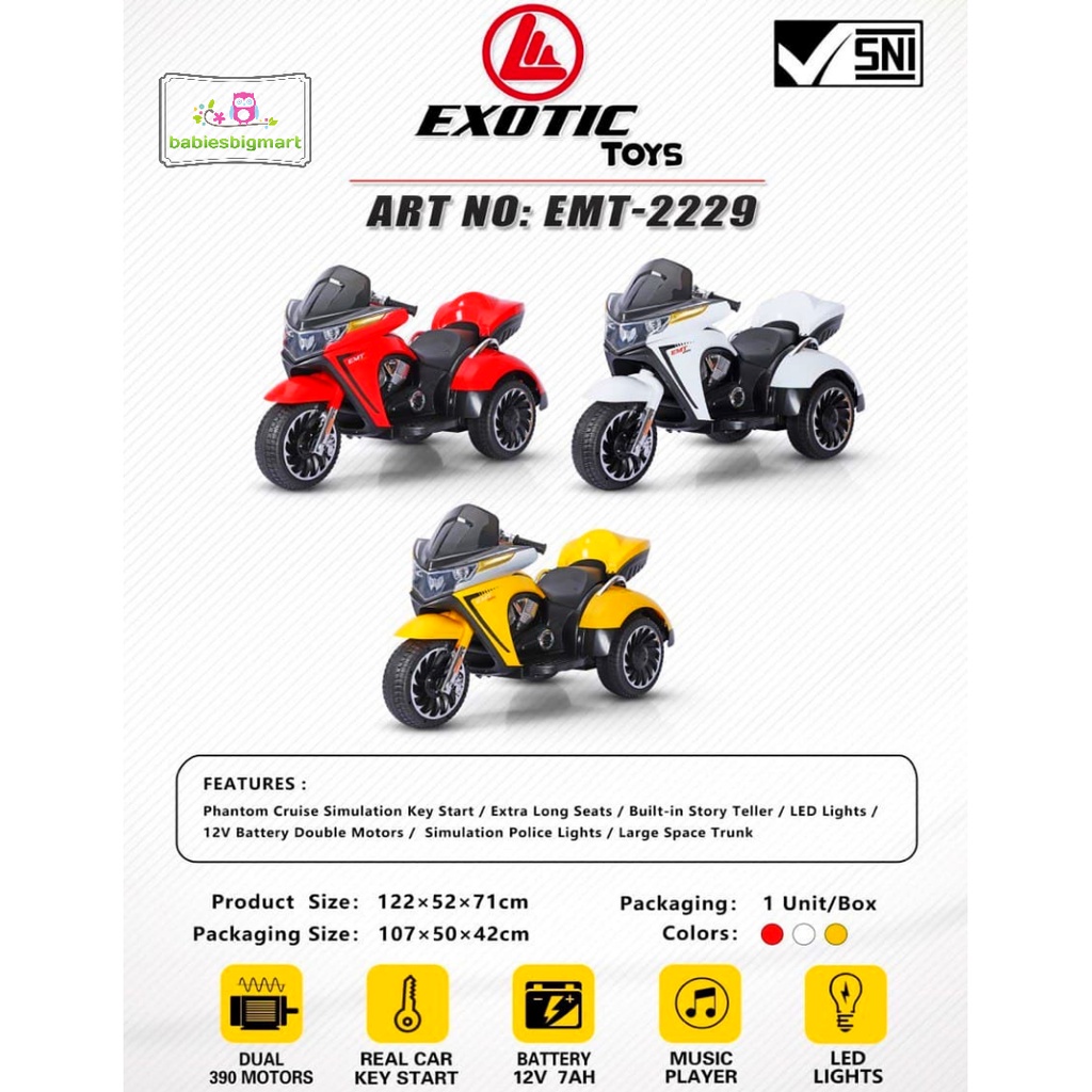 MOTOR AKI EXOTIC EMT 2229 MAINAN ANAK MODEL HARLEY