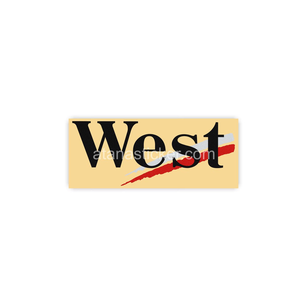 Sticker Cutting West Tobbaco 7,5x3cm