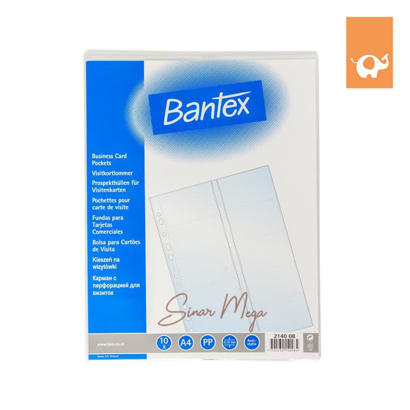 

Bantex Business Card Pocket A4 2140 08 10 Sheets/ Pocket Untuk Kartu Nama Murah