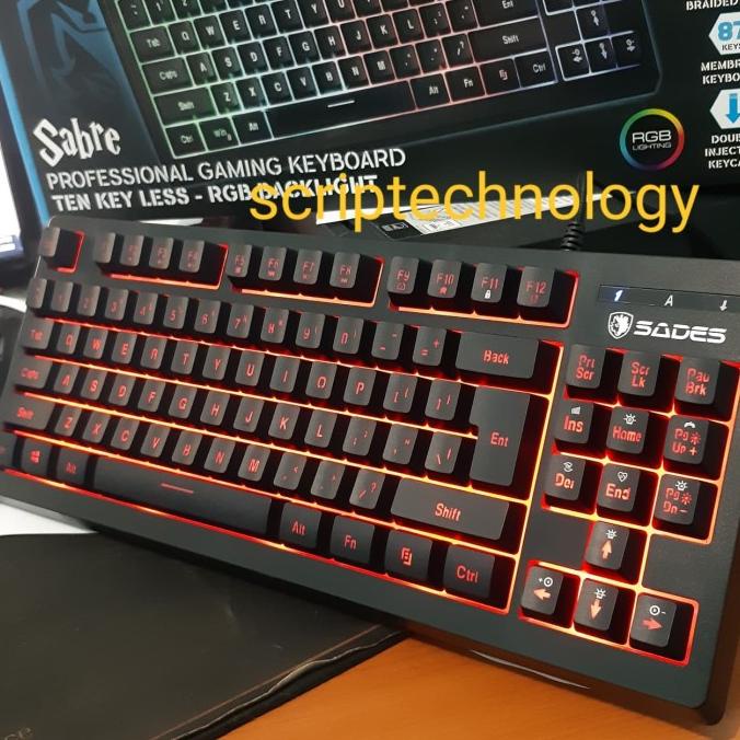 Jual Sades Sabre Rgb Gaming Keyboard Tkl Slim Original Shopee Indonesia