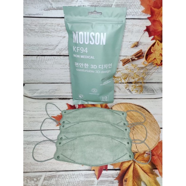 Masker KF94 Mouson - Hijau Mint/ Matcha