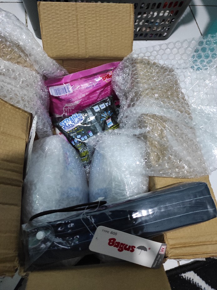 Bagus Umbrella Anti Uv Blue Stripes