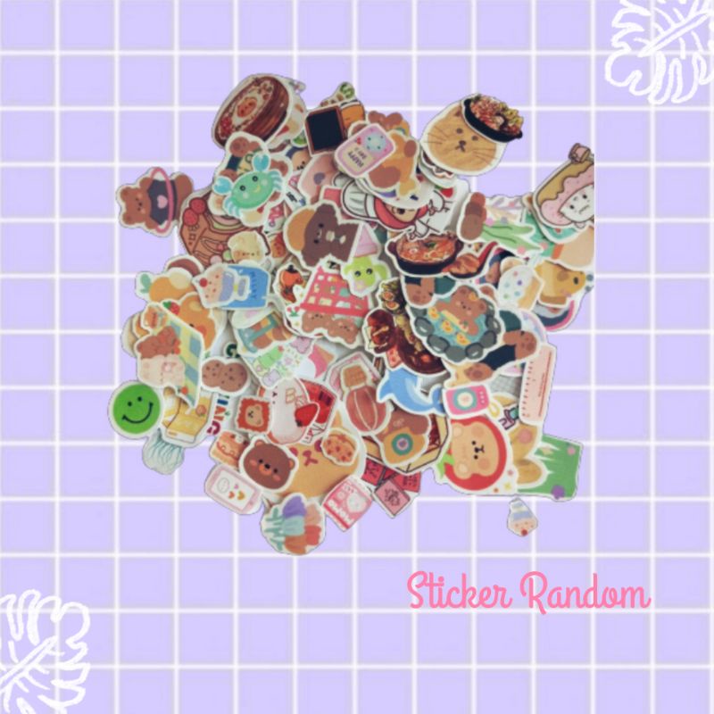 

STICKER tinggal tempel random bahan vinyl/ AESTHETIC/ lucu/ murah