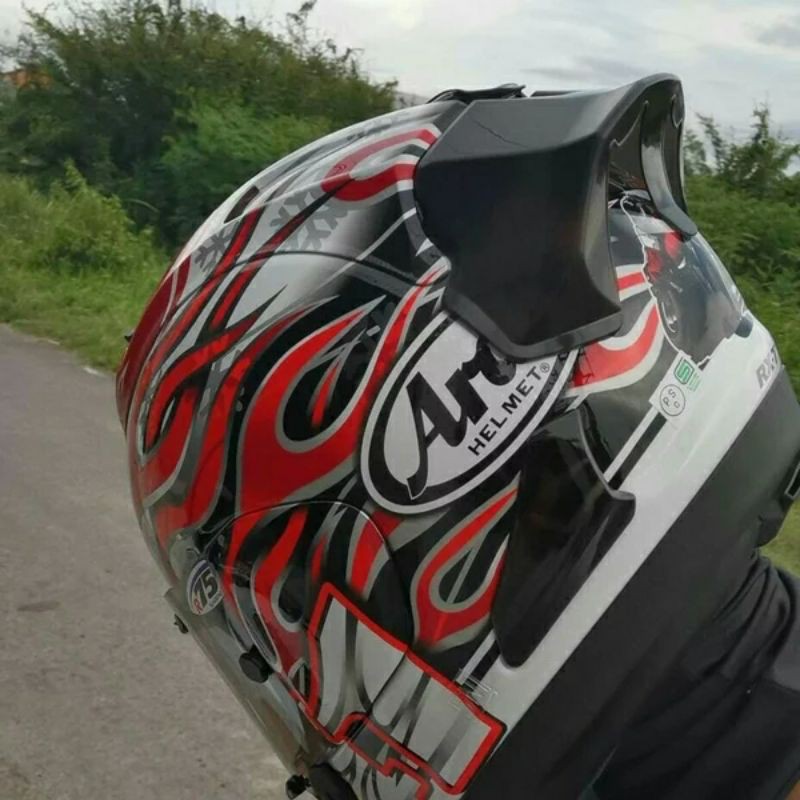 Spoiler ARAI GP PED PAD ARAI RX7X - RR5 - SZ RAM - COPY ARAI - TSR ARAI - Warna Hitam Bening Putih White Winglet ARAI