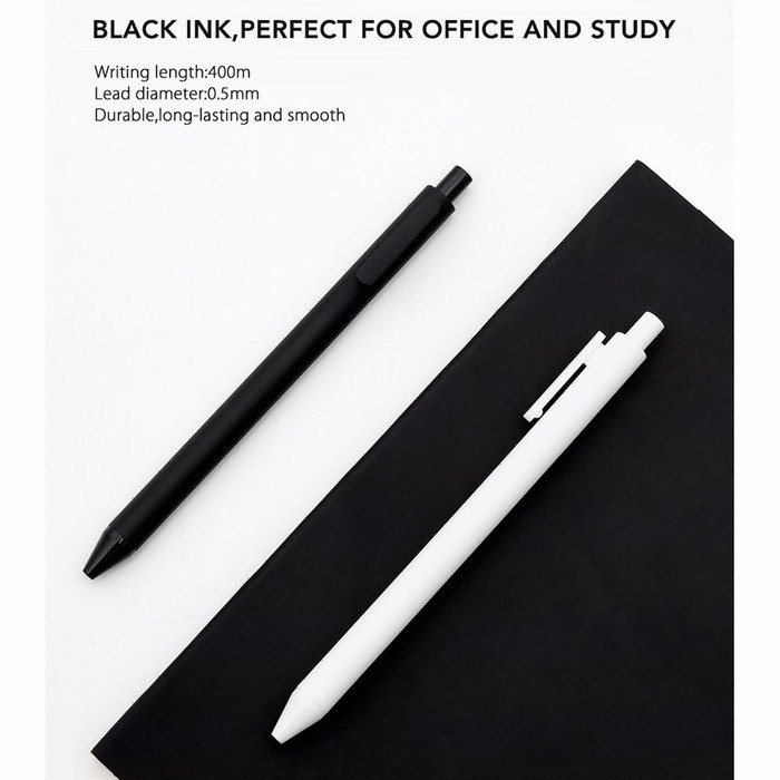 

NEW STOCK XIAOMI MIJIA KACO PURE SIGNING GEL INK PEN PENA PULPEN HITAM 10 PCS