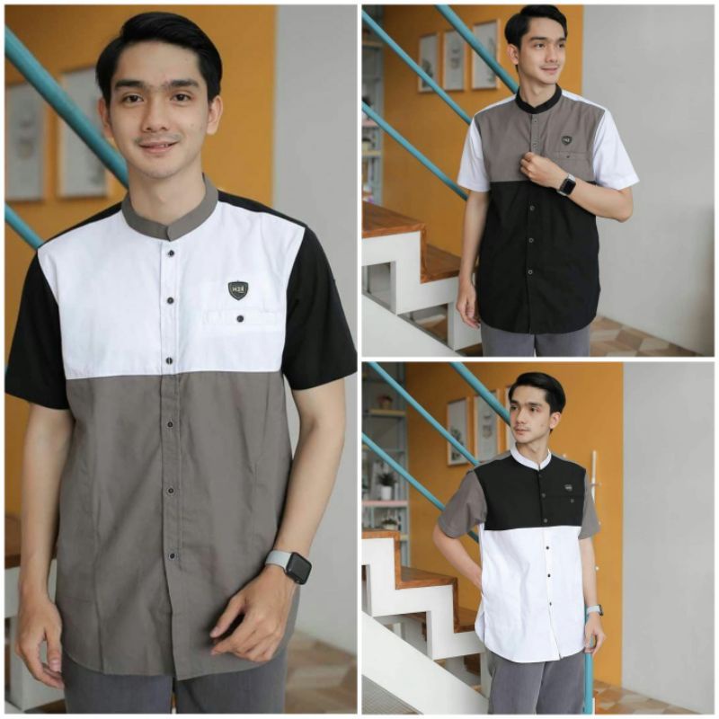 Baju Koko Kurta Dewasa Lengan Pendek Material Catton Adem Serap Keringat Terbaru-baju koko bahan serap keringat terbaru