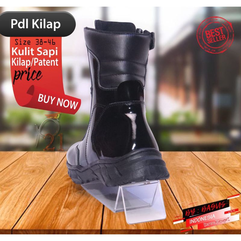 pdl kilap p21/ pdl p21/ pdl polisi /sepatu pdl p21/ sepatu mata itik