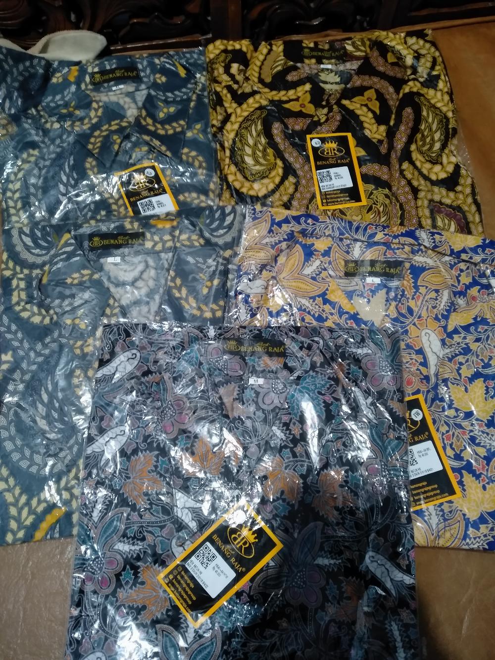 Benang Raja Hem Batik Pria Lengan Pendek Ukuran M L Xl