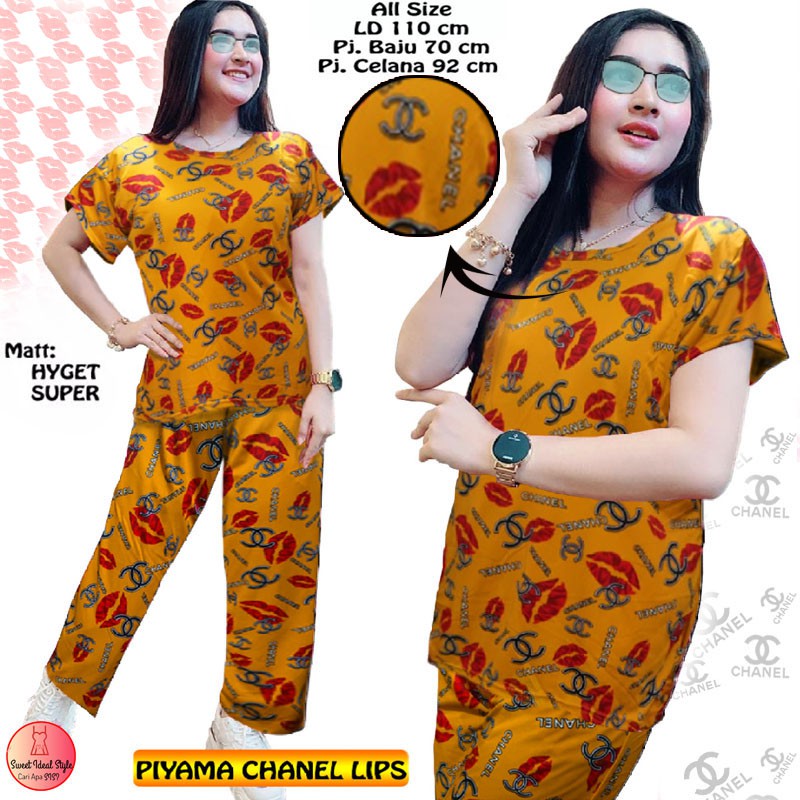 LVB Piyama Wanita CHL LIPS ONE SIZE / baju tidur wanita / set pajamas wanita / Setelan kasual wanita