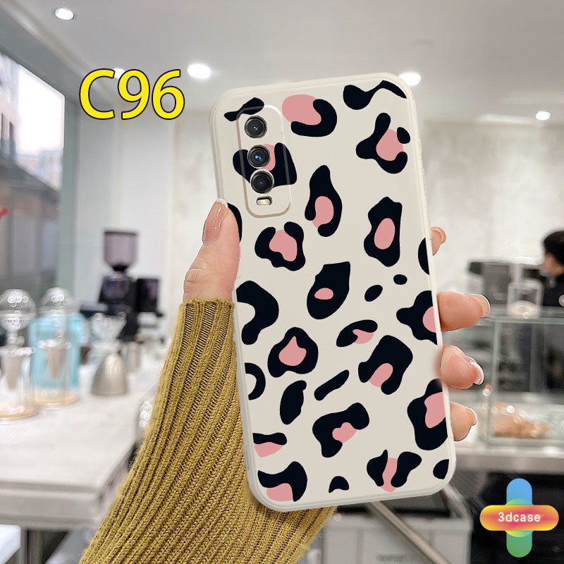 Case VIVO Y12S Y12 Y20 Y91C Y21 2021 Y30 Y21S Y20S Y12i Y91 Y16 Y30i Y15S Y15A Y10 Y21T Y93 Y95 Y15 Y17 Y53 Y50 Y53S Y51 2020 Y51A Y33S Y1S Y11 Y31 Y20i Y91i Y90 Y51S Y12A A54 A15 A16 5 5i C3 C25 C12 A12 Fashion Leopard Print Camera Lens Protection Case