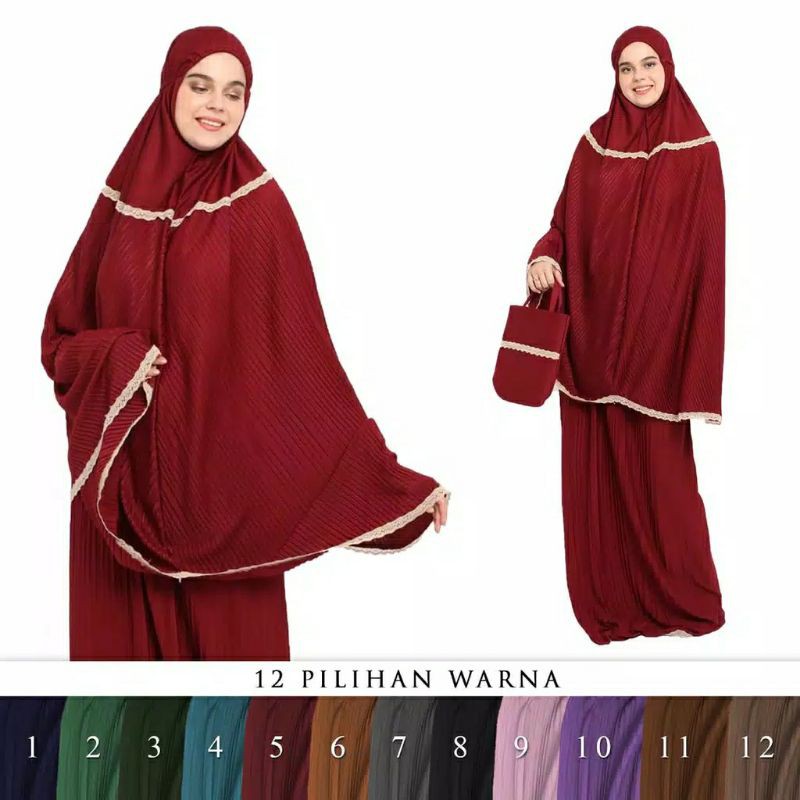 Mukenah Plisket Dewasa | Mukenah 2020 | Mukenah Murah | Mukemah Adem | Mukenah Kekinian