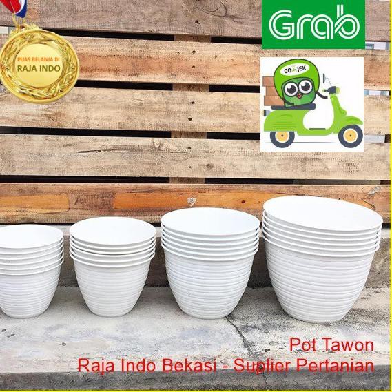 Jual Baru QMAOI POT TAWON 24 CM PUTIH Atau POT MADU 30 PUTIH BUKAN POT