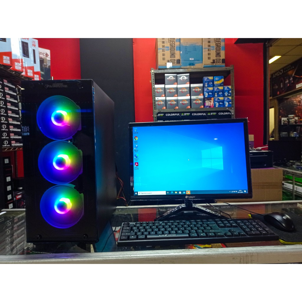 PC gaming Core i5 3470 ram 8 Gb vga 2 Gb  ssd 120 Gb LED 19&quot; lengkap