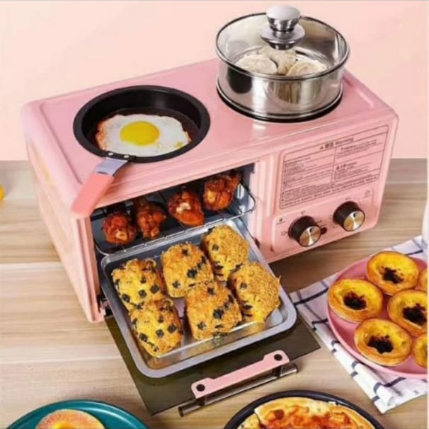 Breakfast machine 3 in 1 Kompor listrik 3 in 1 kompor serbaguna TERMURAH 