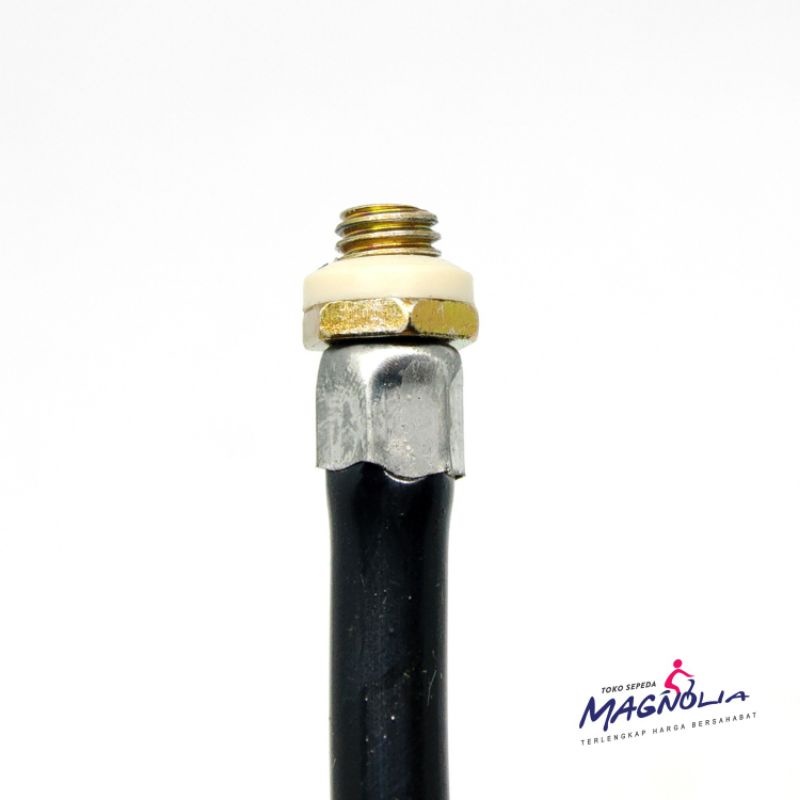 SELANG POMPA SEPEDA KOMPA ANGIN BAN MOTOR BAUT BESI PLASTIK 2 KATUP LOBANG 80CM 125CM