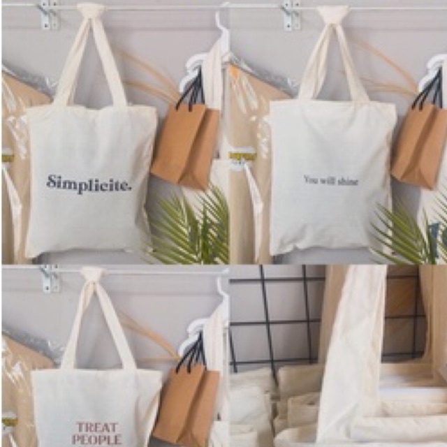 Jual DIVILINE Tote Bag Quotes Series Aesthetic OOTD kuliah hangout kado