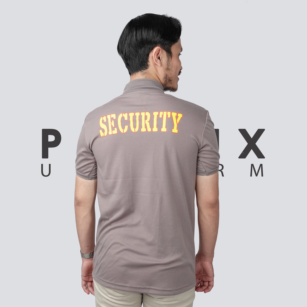 Kaos Dalam Dinas Security / Satpam Tangan Pendek Kerah Tinggi Warna Coklat Hitam Navy Model Slimfit