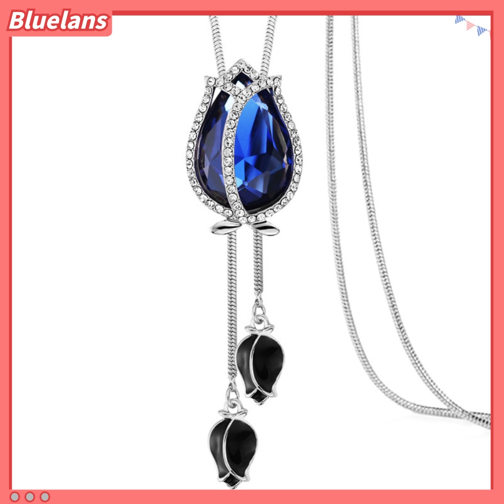 Bluelans Fashion Women Long Dress Sweater Chain Tulip Pendant Ornament Necklace Jewelry