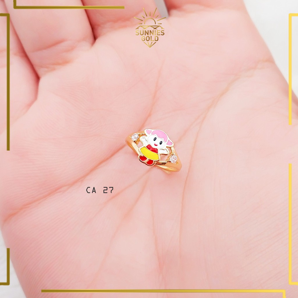 CINCIN ANAK EMAS ASLI KADAR 300 & 375 MOTIF KARAKTER BONEKA UNIK LUCU IMUT KIDS SERIES CA 27