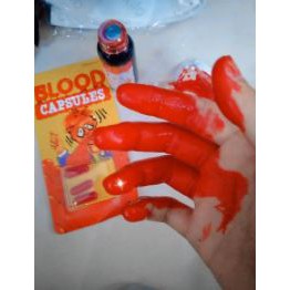 FB 3 PCS fake blood capsule kapsul bubuk darah palsu halloween prank