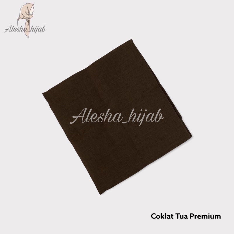 Segi Empat Paris | Jilbab Paris | Hijab Paris | Kerudung Paris Polos Premium-Coklat Tua Premium