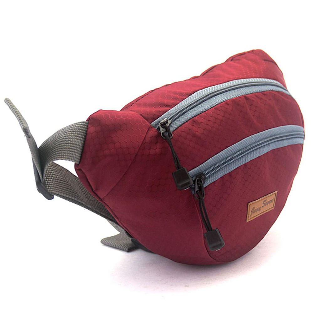 Java Seven - TOJ 002 Tas Pinggang Pria MERAH murah original cibaduyut keren