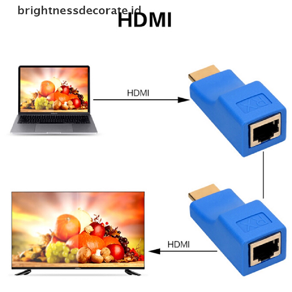 2pcs Extender Hdmi 1080p Ke Rj45 Over Cat 5e / 6 Network Lan Ethernet