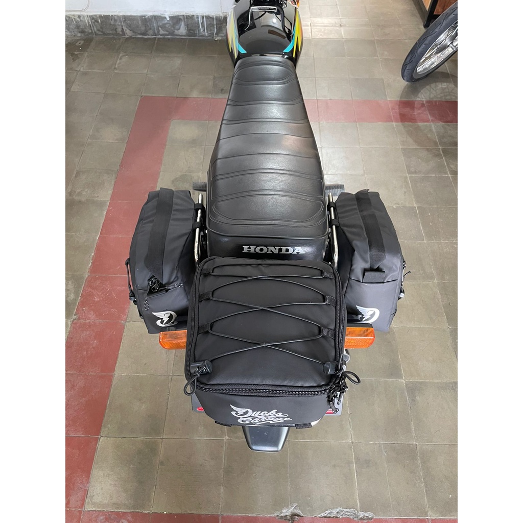 Paket Side Bag Kit Tas Kantong Wadah Samping Belakang Honda Win By Ducks Garage