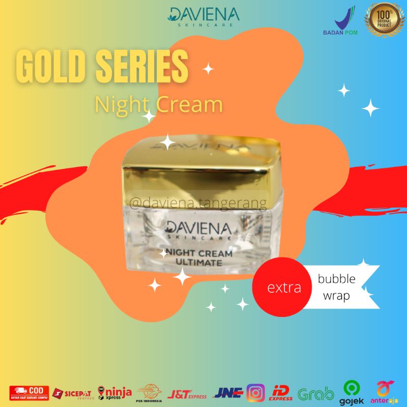 NIGHT GOLD DAVIENA | NIGHT CREAM | FLEK HITAM | CREAM BERJERAWAT | DAVIENA GOLD SERIES | DAVIENA SKI