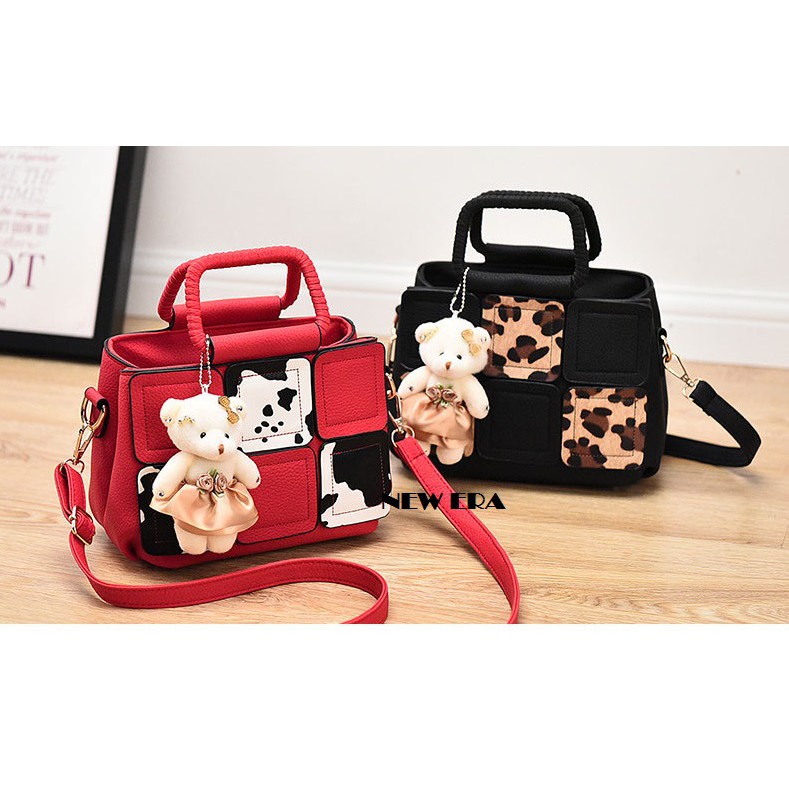 New ERA - Shoulder Bag Wanita Tas Import Asli Tas Trendi Tas Fashion Import + Free Gantungan Boneka 