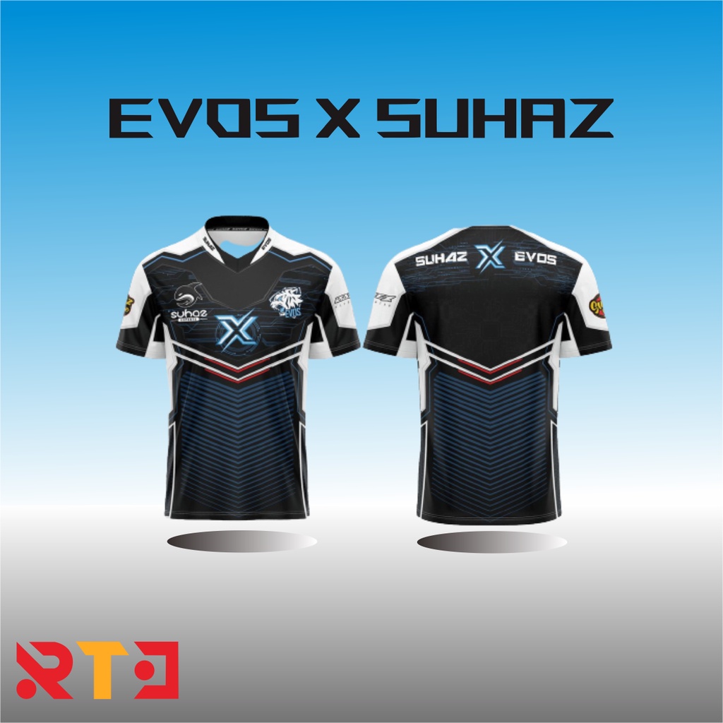 Jersey Evos Suhaz terbaru 2021 baju gaming mobile legend free fire pubg FREE nickname