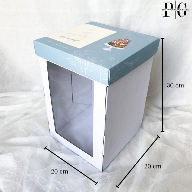 

[COD] Tall Cake Box Kardus / Kotak / Dus Kue Tinggi 20x20x30 [COD]